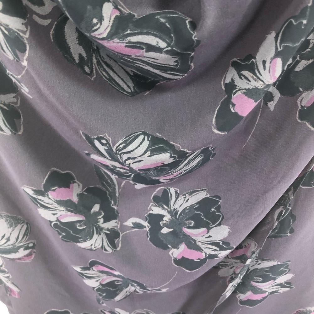 Ann Taylor Vtg 90's Y2k Cowl Neck Blouse Top Dark Floral Office Casual Lorelai - Picture 6 of 8